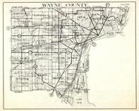 Wayne County, Northville, Livonia, Plymouth, Van Huren, Romulus, Taylor, Browns Town, Sumpter, Detroit, Michigan State Atlas 1930c